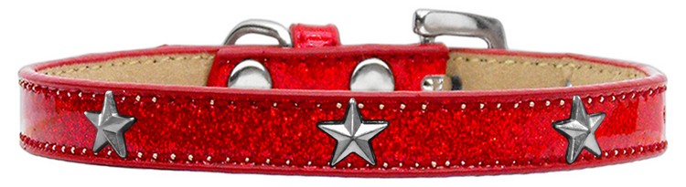 Silver Star Widget Dog Collar Red Ice Cream Size 12